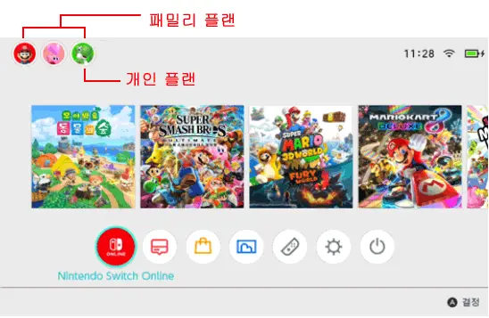 개인 플랜과 패밀리 플랜