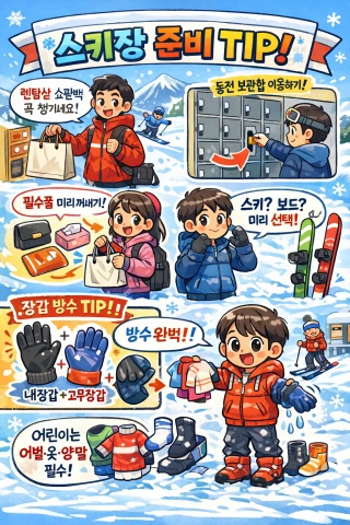 스키장 렌탈샵 이용시 준비사항